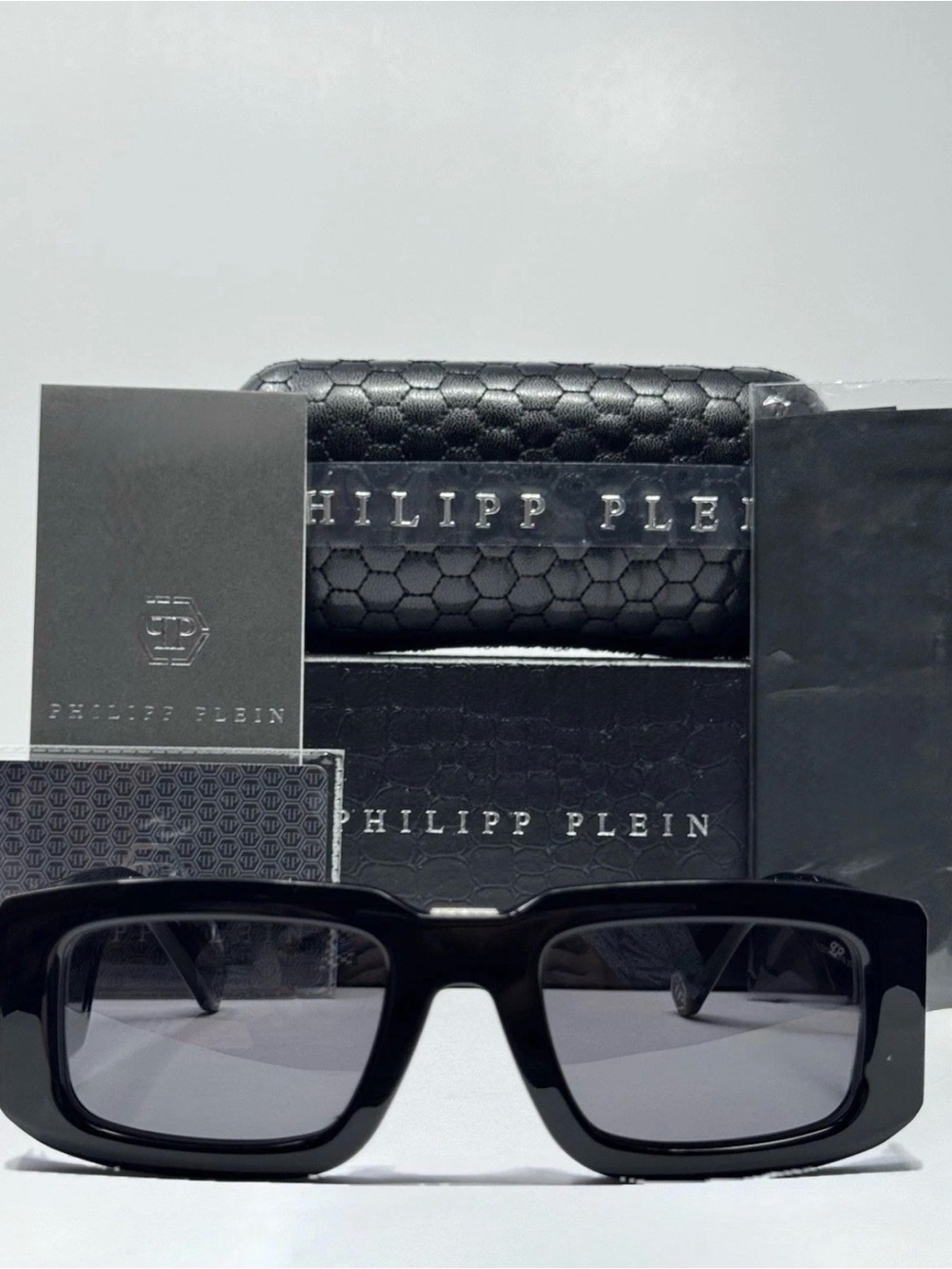 NEW Philipp Plein Master SPP 149V COL Unisex Black 0700 Sunglasses Authentic